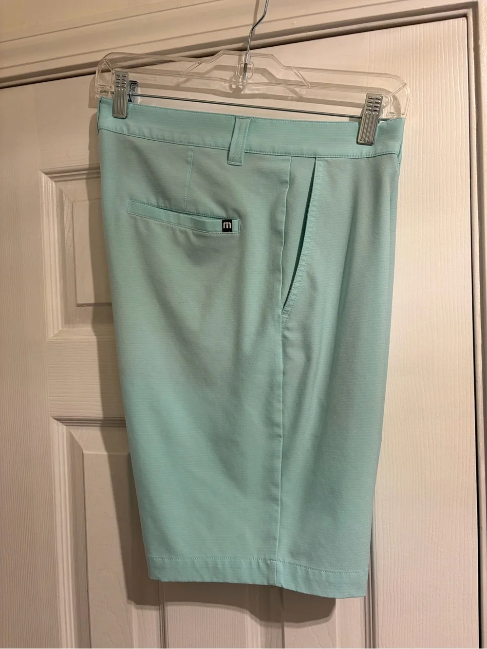 Travis Mathews Mint Green Flat Front Performance Shorts